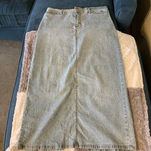 High Waist Denim Pencil Skirt From Ashley Stewards